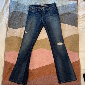Joe’s jeans flared blue distressed jeans - 27